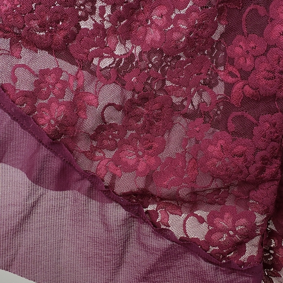 Free People Maroon Sheer Dress - Picture 4 of 6